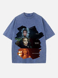 Miley Cyrus Print Round Neck T-shirt
