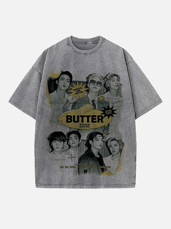 BTS Print Round Neck T-shirt