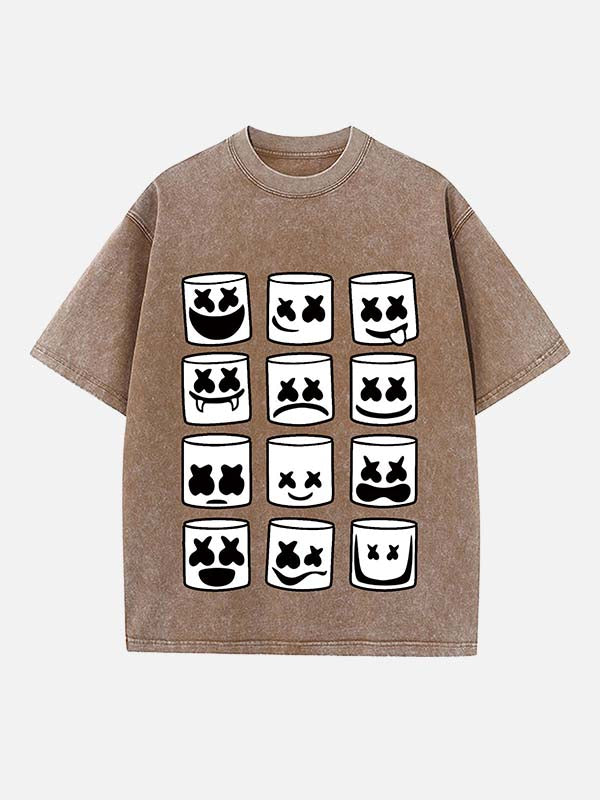 Marshmello Print Round Neck T-shirt