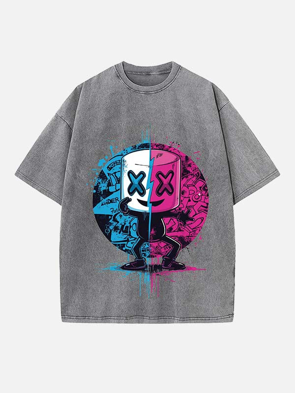 Marshmello Print Round Neck T-shirt