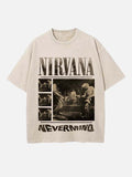 NIRVANA Print Round Neck T-shirt