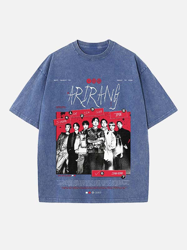 BTS Print Round Neck T-shirt