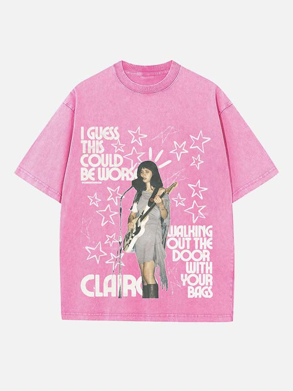 Clairo Print Round Neck T-shirt