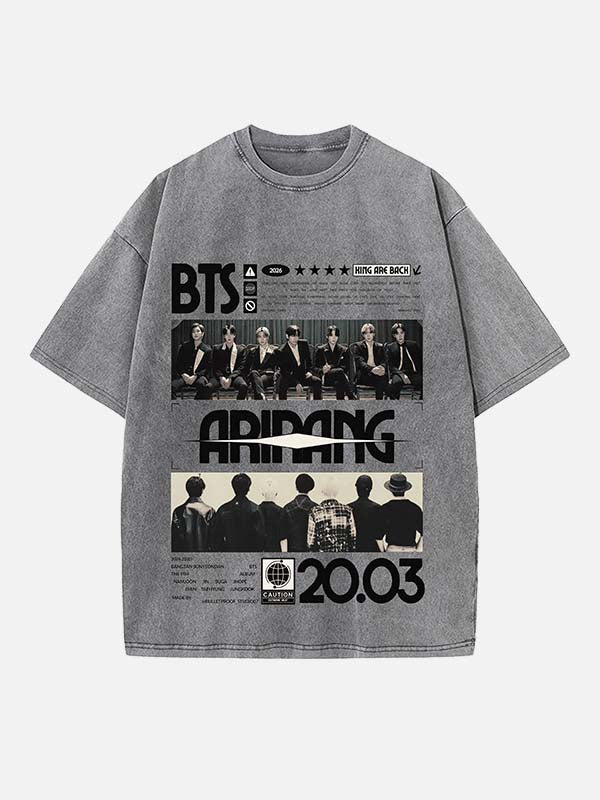 BTS Print Round Neck T-shirt