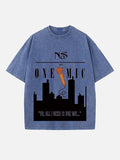 Nas Print Round Neck T-shirt