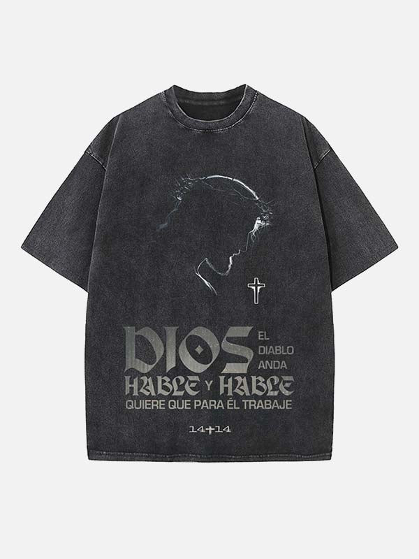 Peso Pluma Print Round Neck T-shirt