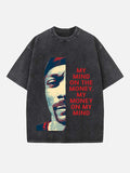 Snoop Dogg Print Round Neck T-shirt