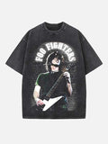 Foo Fighters Print Round Neck T-shirt