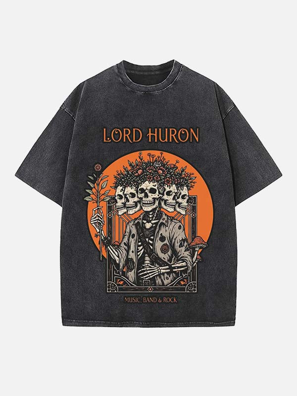 Lord Huron Print Round Neck T-shirt