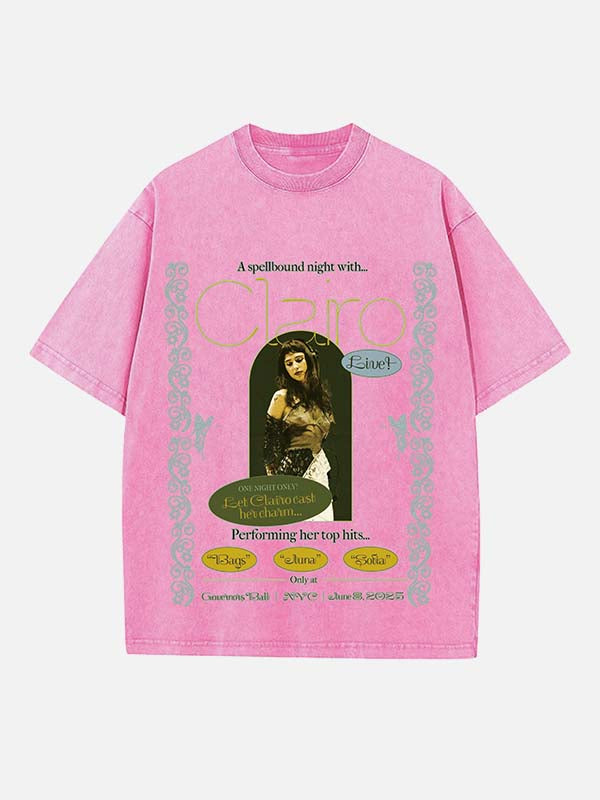 Clairo Print Round Neck T-shirt