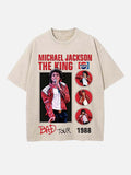 Michael Jackson Print Round Neck T-shirt
