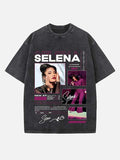 Selena Quintanilla Print Round Neck T-shirt