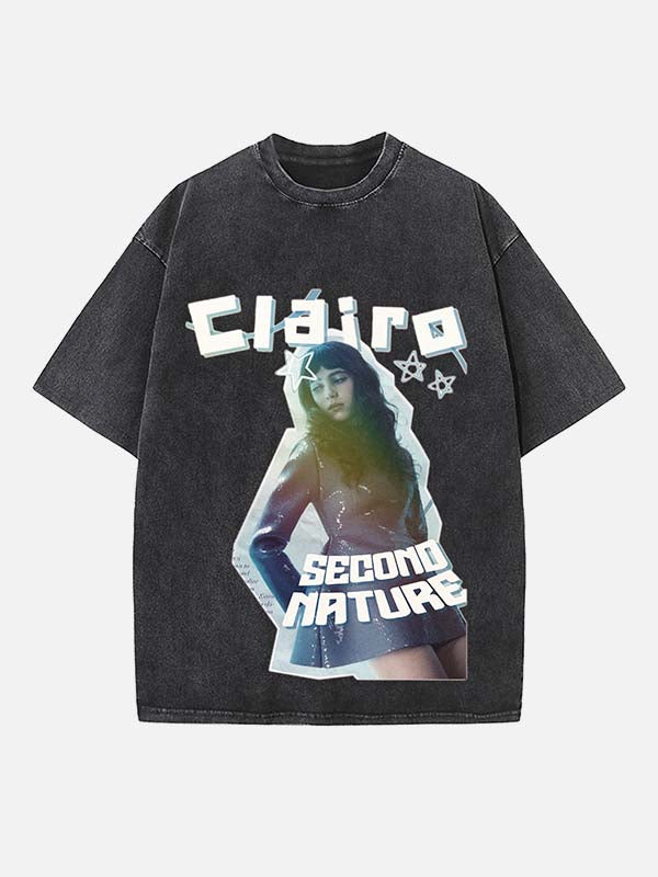 Clairo Print Round Neck T-shirt