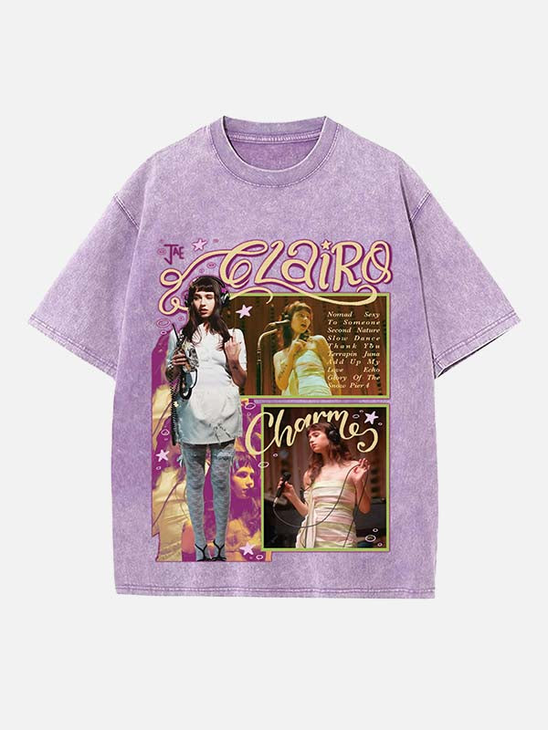Clairo Print Round Neck T-shirt