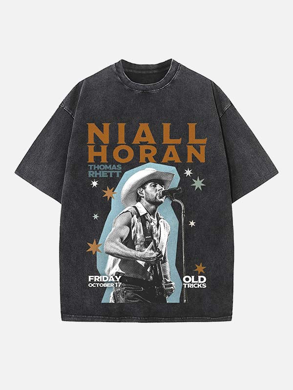 Niall Horan Print Round Neck T-shirt