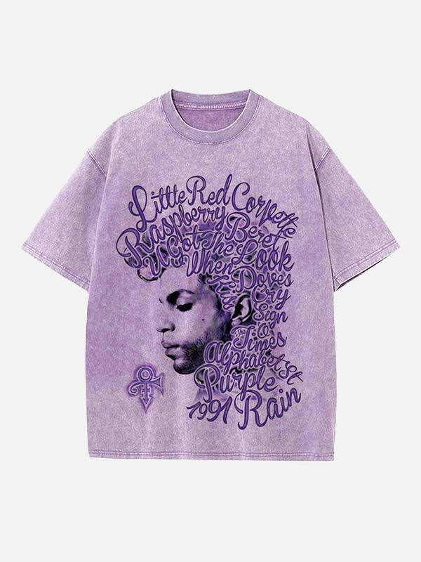 Prince Print Round Neck T-shirt