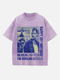 Avicii Print Round Neck T-shirt
