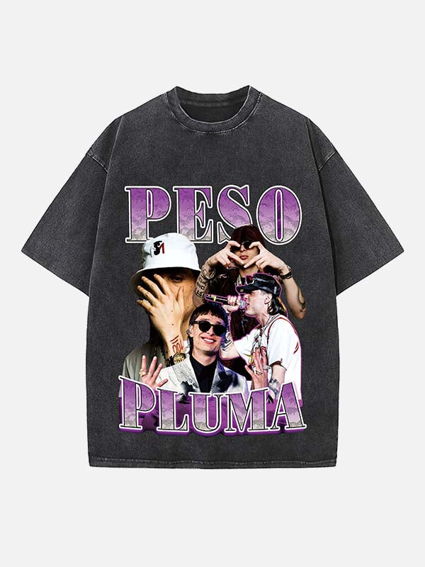 Peso Pluma Print Round Neck T-shirt