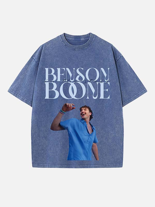 Benson Boone Print Round Neck T-shirt