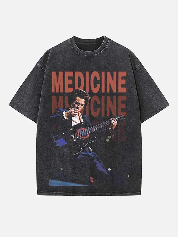 Harry Styles Print Round Neck T-shirt