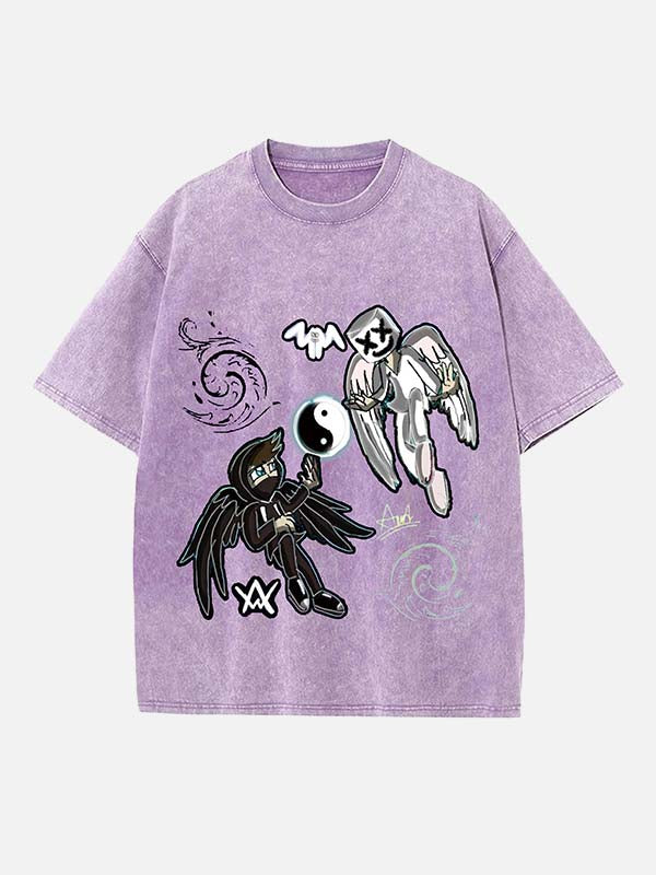 Marshmello Print Round Neck T-shirt