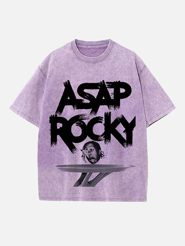 A$AP Rocky Print Round Neck T-shirt