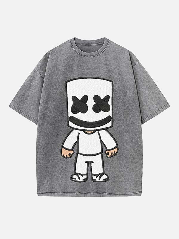 Marshmello Print Round Neck T-shirt