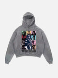 Michael Jackson Print Slant Pockets Hoodie