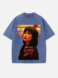 Demi Lovato Print Round Neck T-shirt