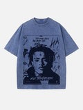 XXXTENTACION Print Round Neck T-shirt