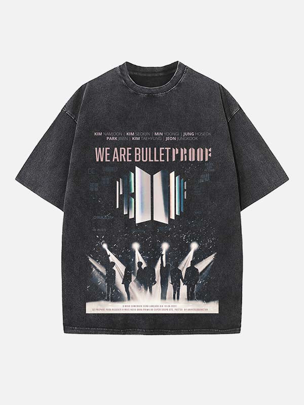 BTS Print Round Neck T-shirt