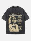 Blondie Print Round Neck T-shirt
