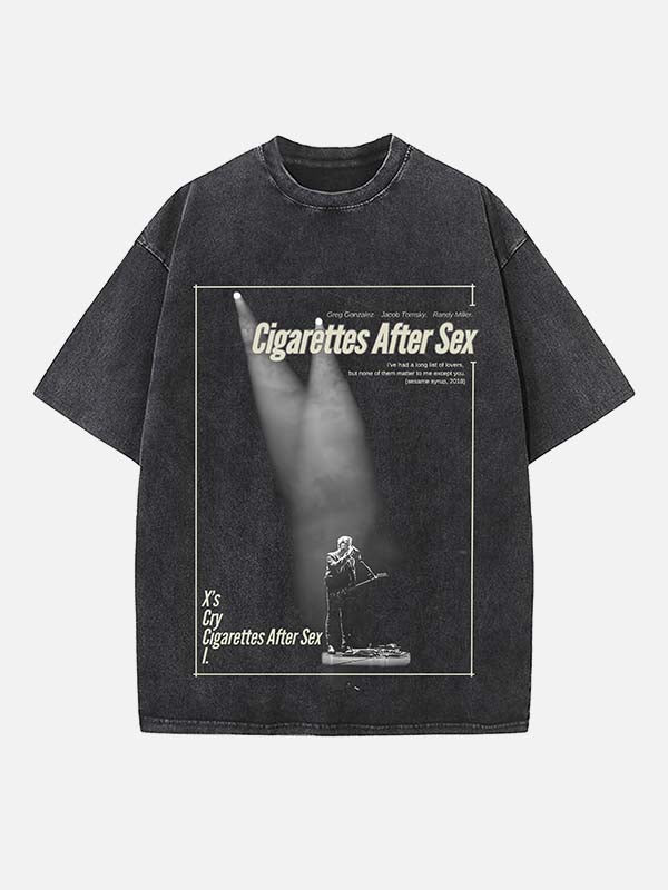 Cigarettes After Sex Print Round Neck T-shirt