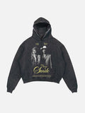 Lady Gaga Print Slant Pockets Hoodie