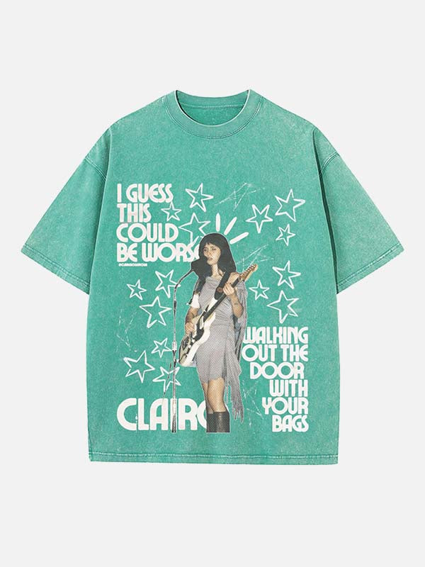 Clairo Print Round Neck T-shirt