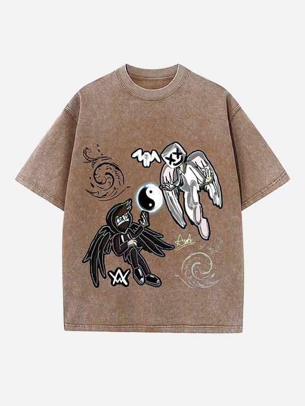 Marshmello Print Round Neck T-shirt