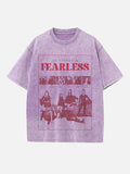 LE SSERAFIM Print Round Neck T-shirt