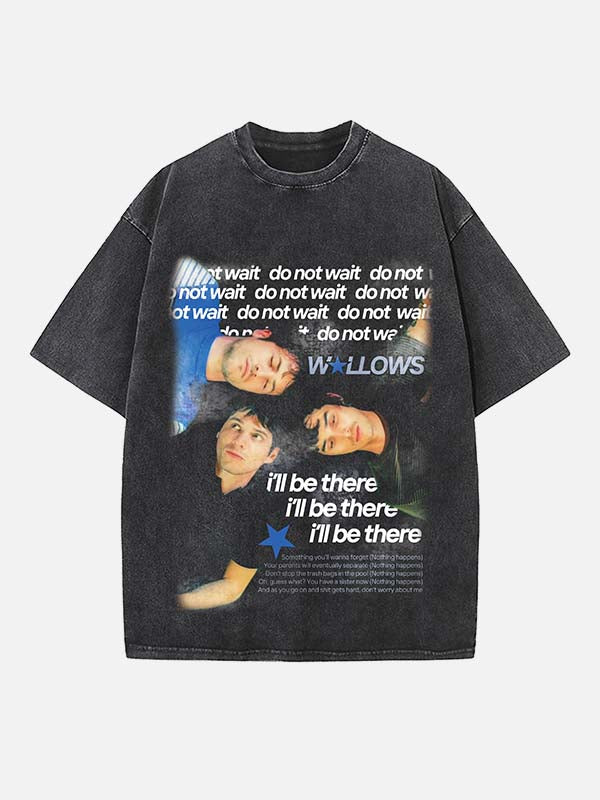 Wallows Print Round Neck T-shirt