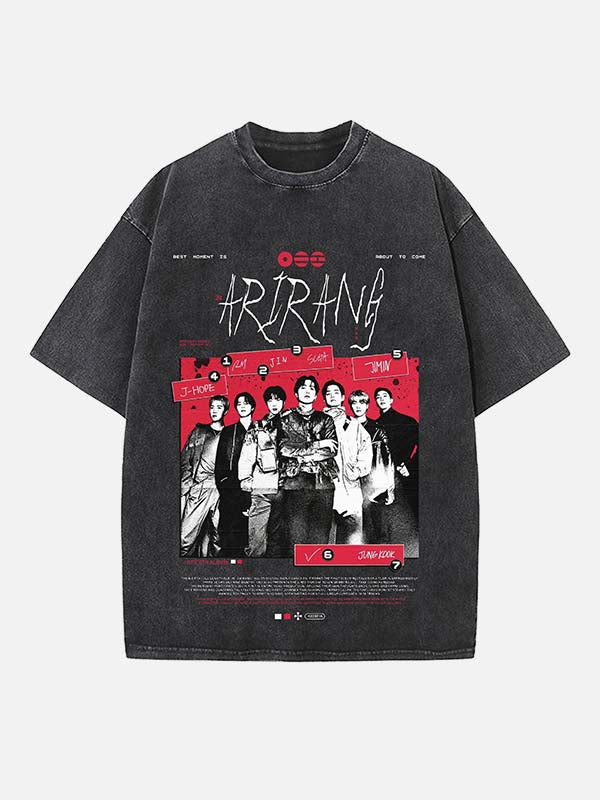 BTS Print Round Neck T-shirt