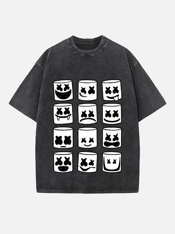 Marshmello Print Round Neck T-shirt