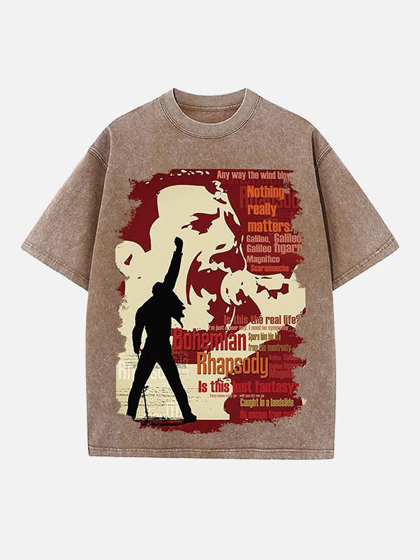 Queen Print Round Neck T-shirt