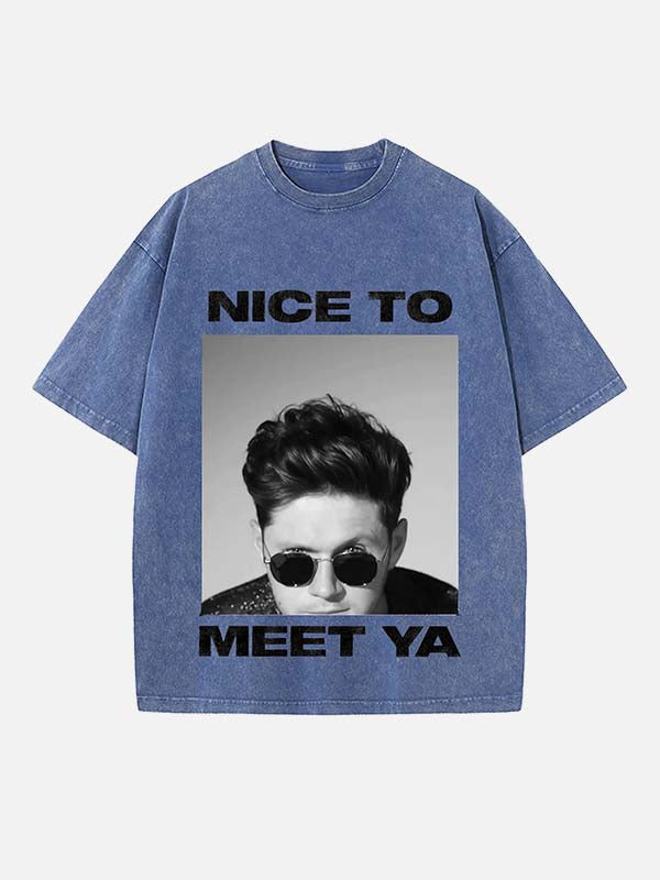 Niall Horan Print Round Neck T-shirt