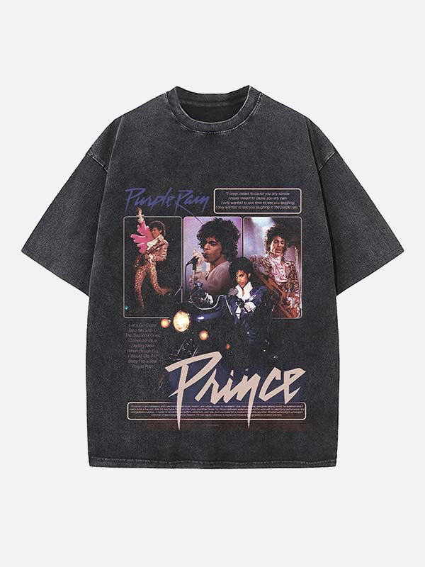 Prince Print Round Neck T-shirt