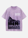 Muse Print Round Neck T-shirt