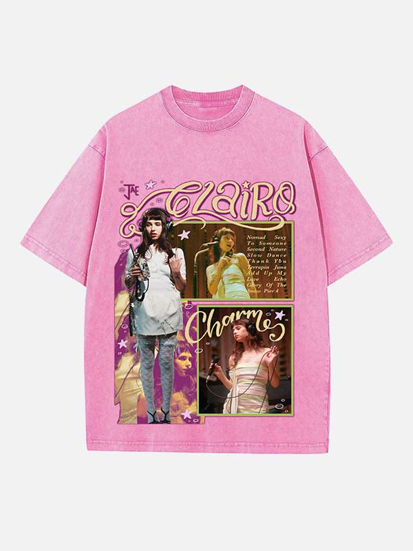 Clairo Print Round Neck T-shirt