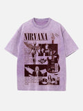 NIRVANA Print Round Neck T-shirt