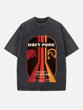 Daft Punk Print Round Neck T-shirt
