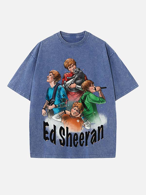 Ed Sheeran Print Round Neck T-shirt