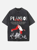 Playboi Carti Print Round Neck T-shirt