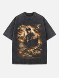 50 Cent Print Round Neck T-shirt